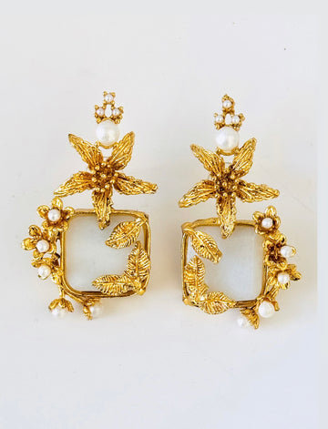 Lilia White Earrings
