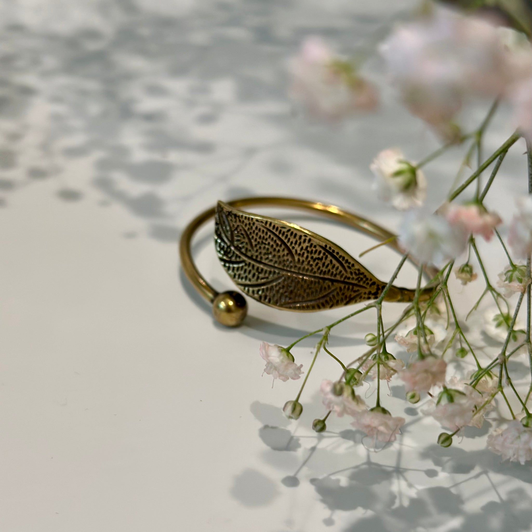 Handmade Bronze Leaf Bracelet