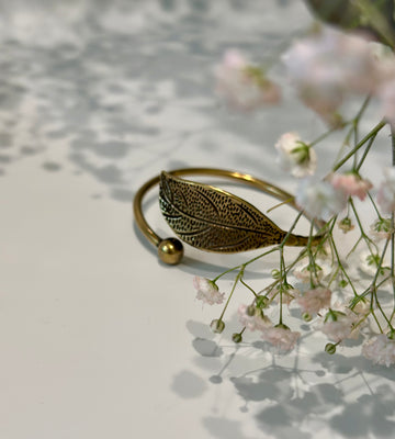 Handmade Bronze Leaf Bracelet