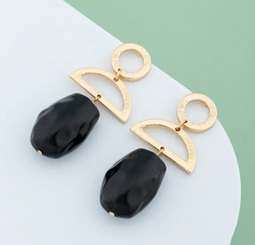 Black Drop Earrings