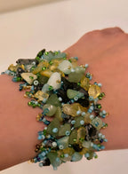 Handmade Turquoise Stone bracelet — detail view