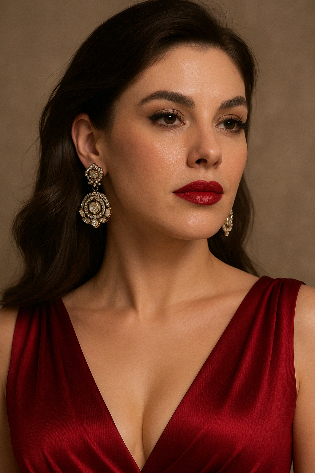 Handcrafted Polki Earrings