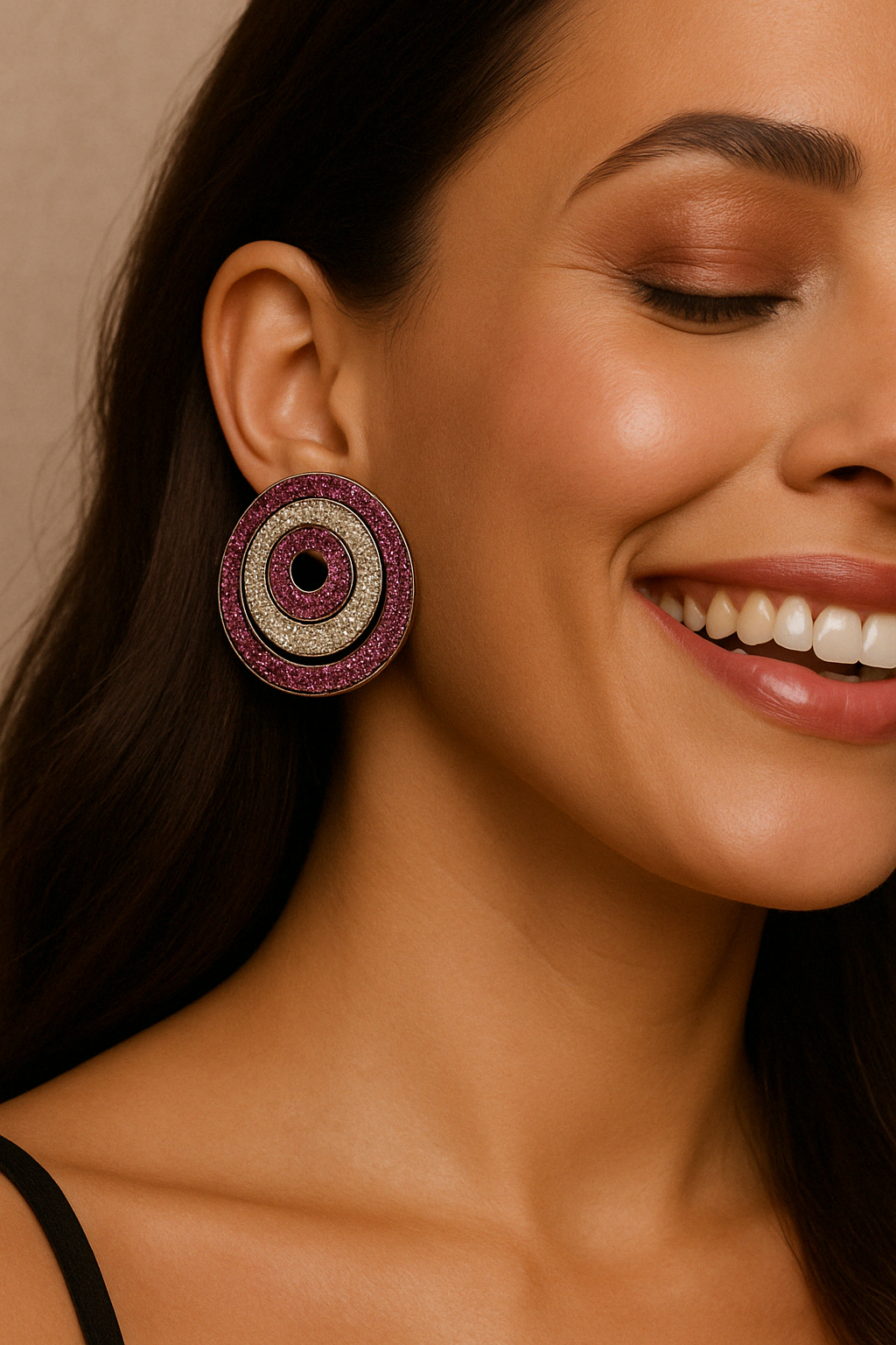 Pink Earrings — alternate angle