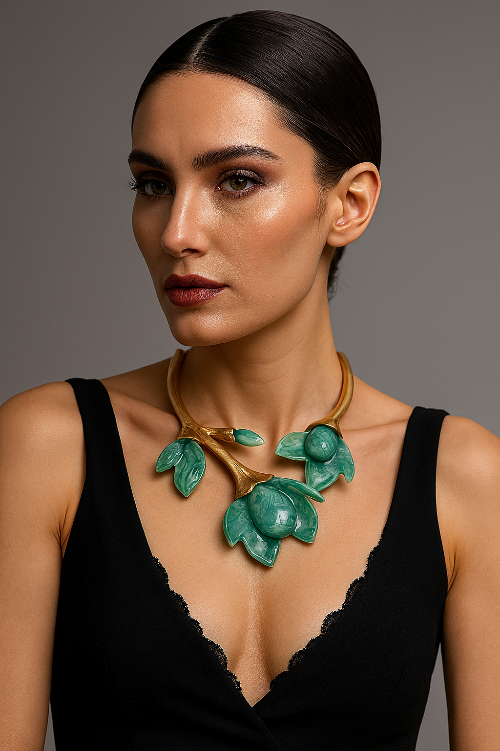 Green Floral Necklace