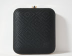 Geometric Black Purse — styled view