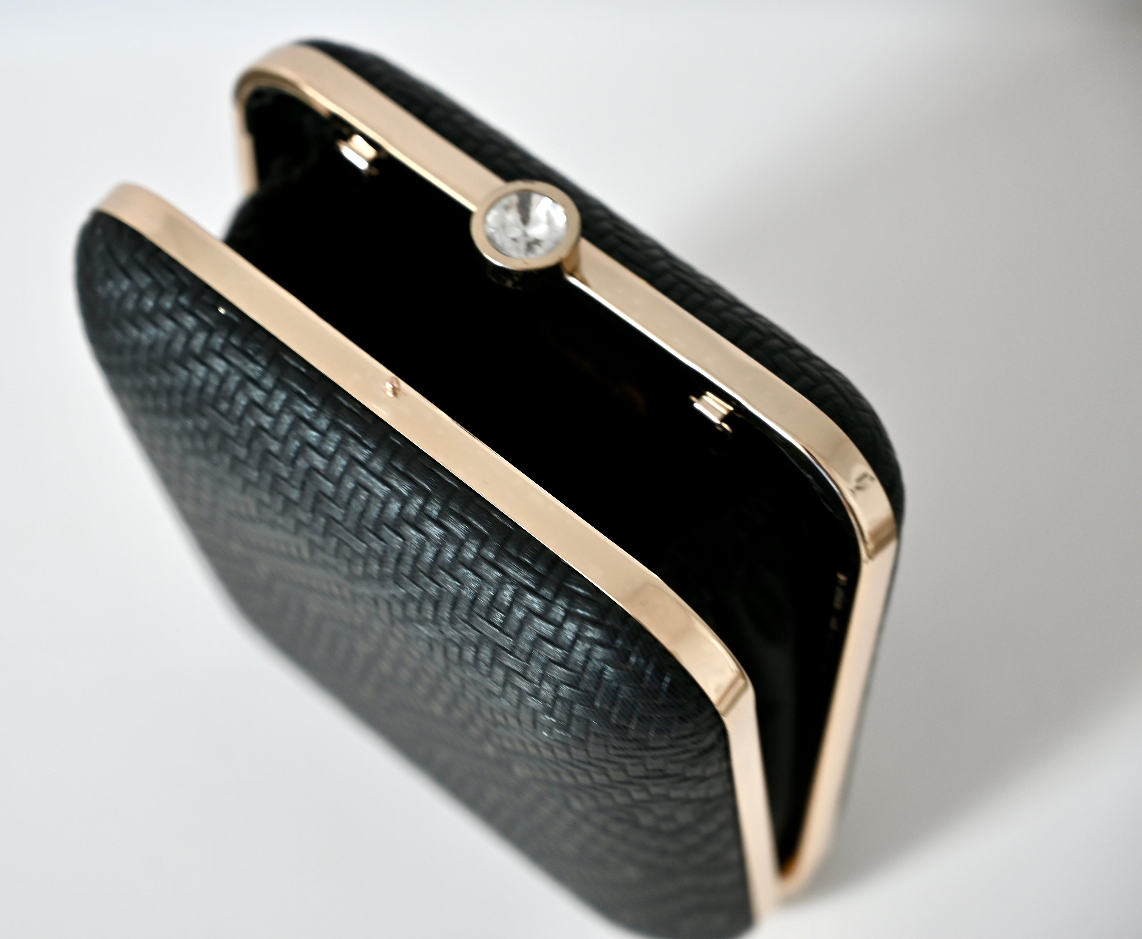 Geometric Black Purse — detail view