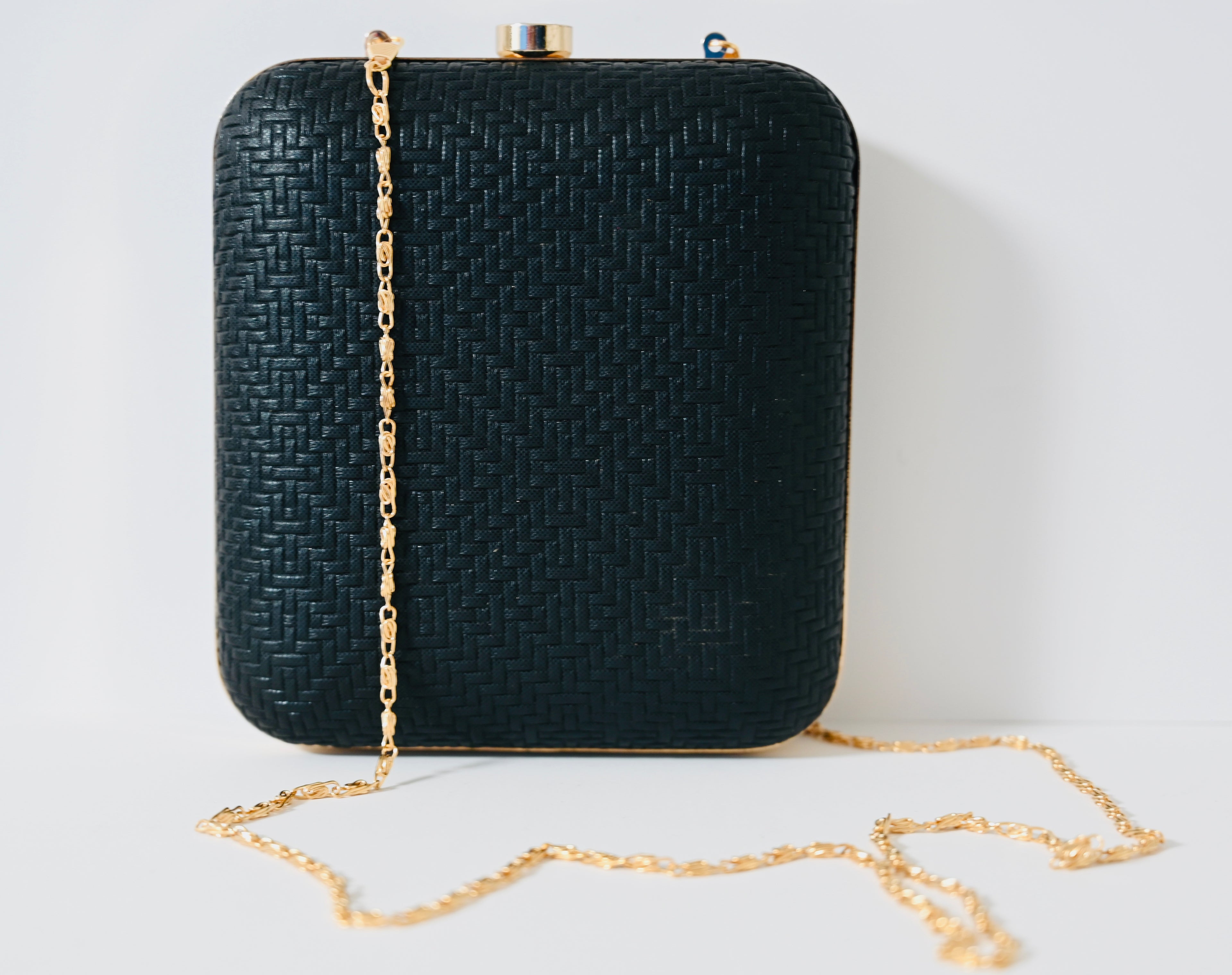 Geometric Black Purse — alternate angle