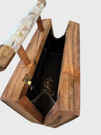 Handcrafted Inlay Wooden Purse — alternate angle