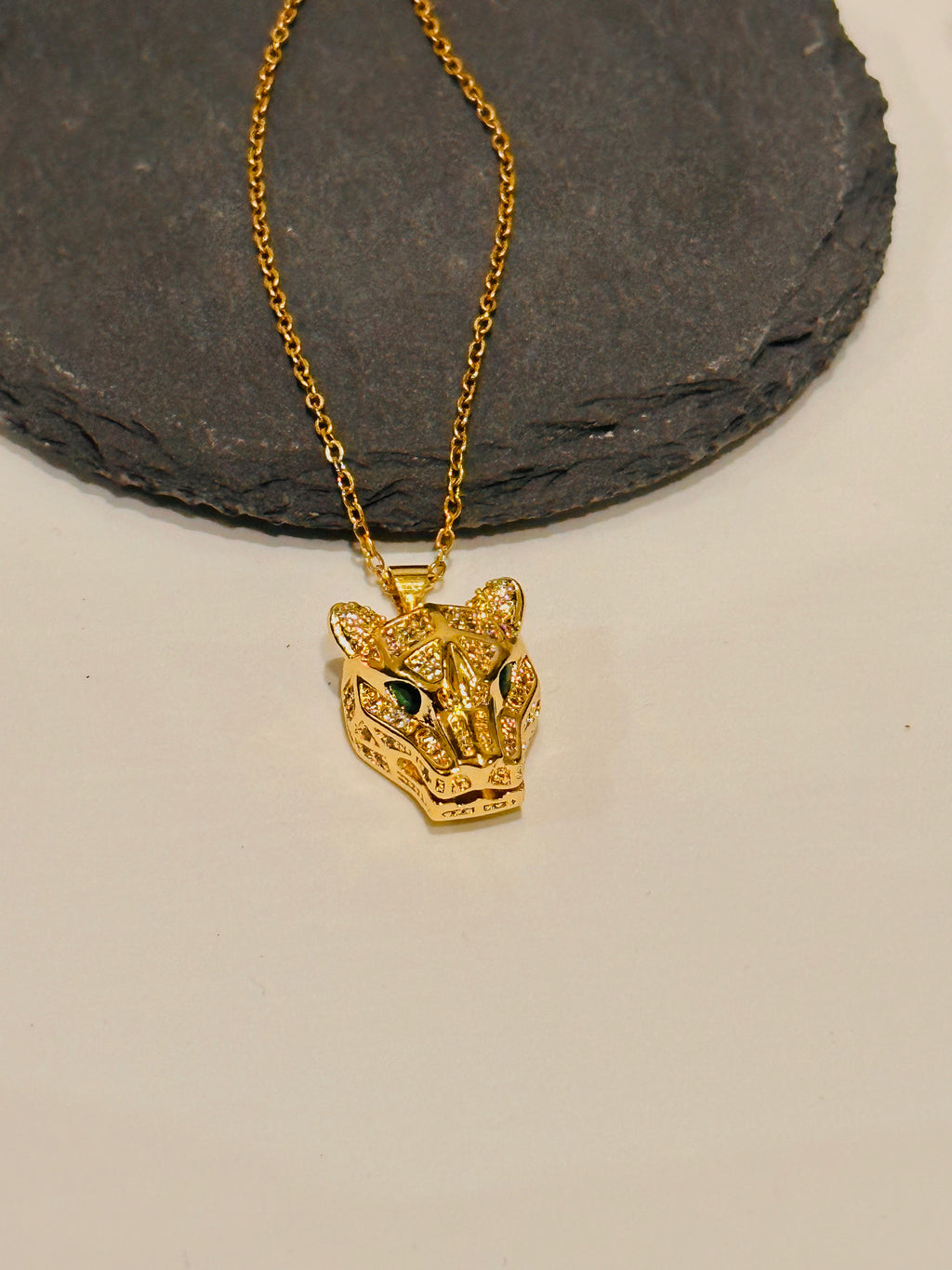 Animal pendant necklace with nature-inspired charm and gold-plated chain