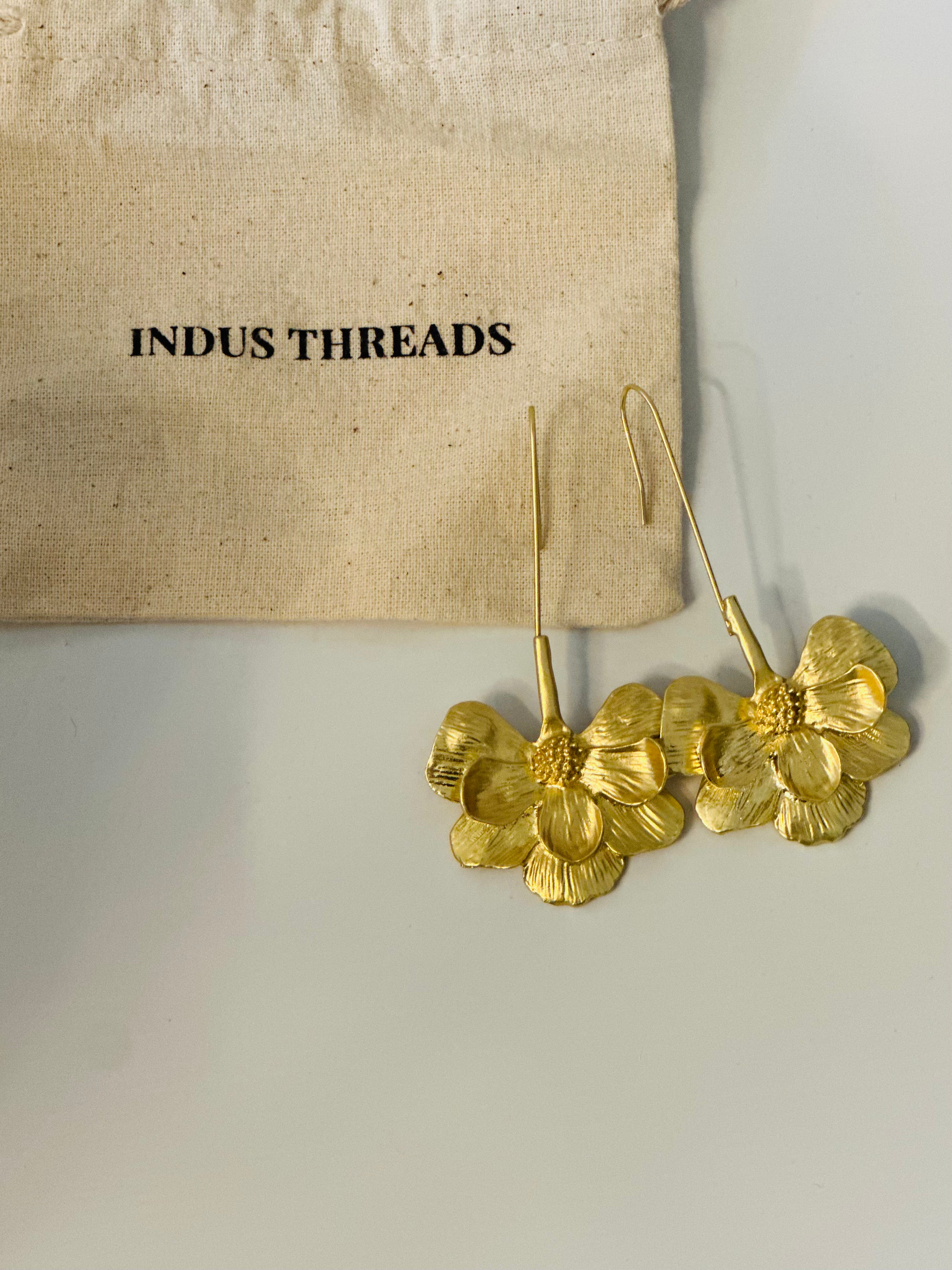 Floral Dangle Earrings — alternate angle