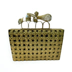 Handcrafted Golden Clutch — detail view