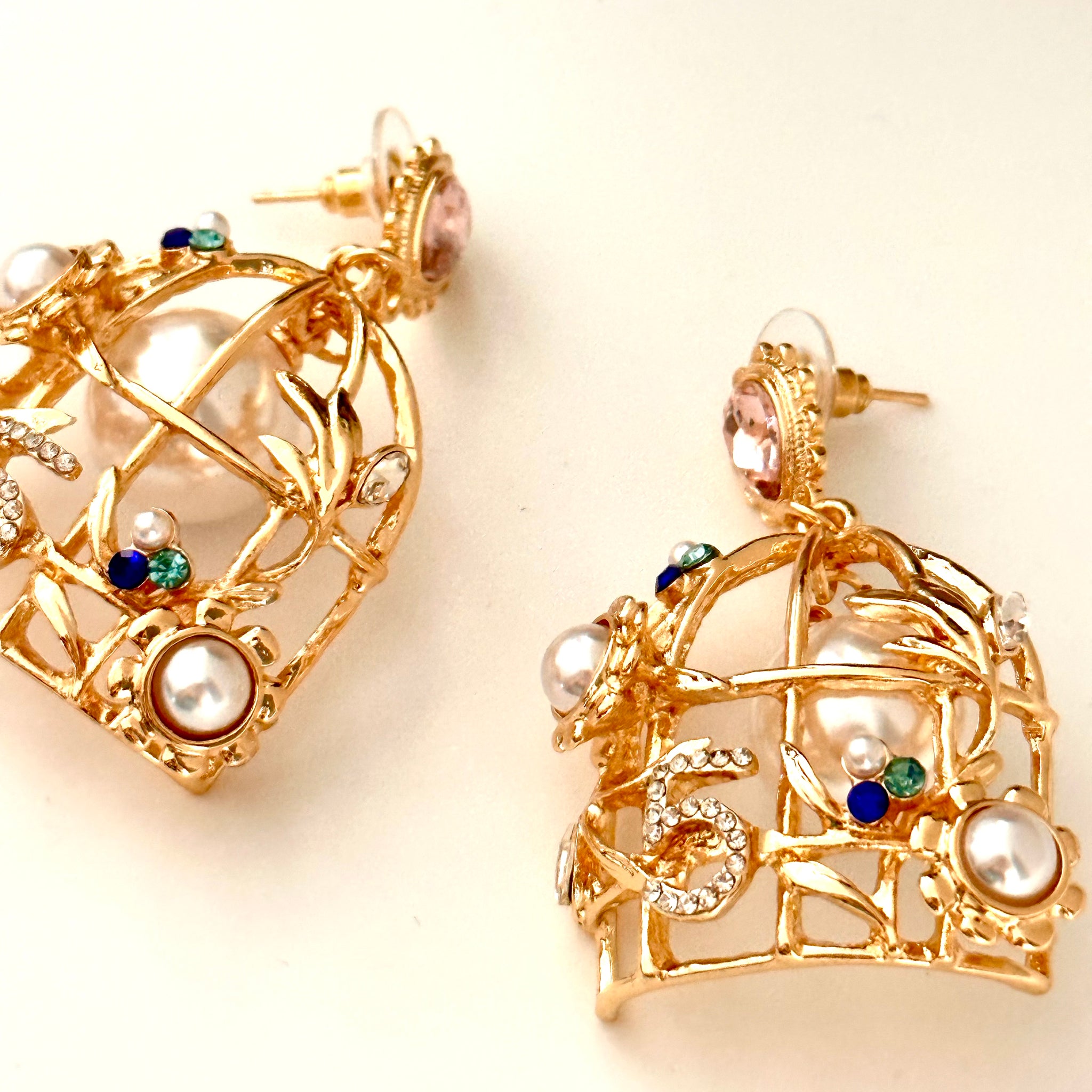 Pearl Cage Earrings