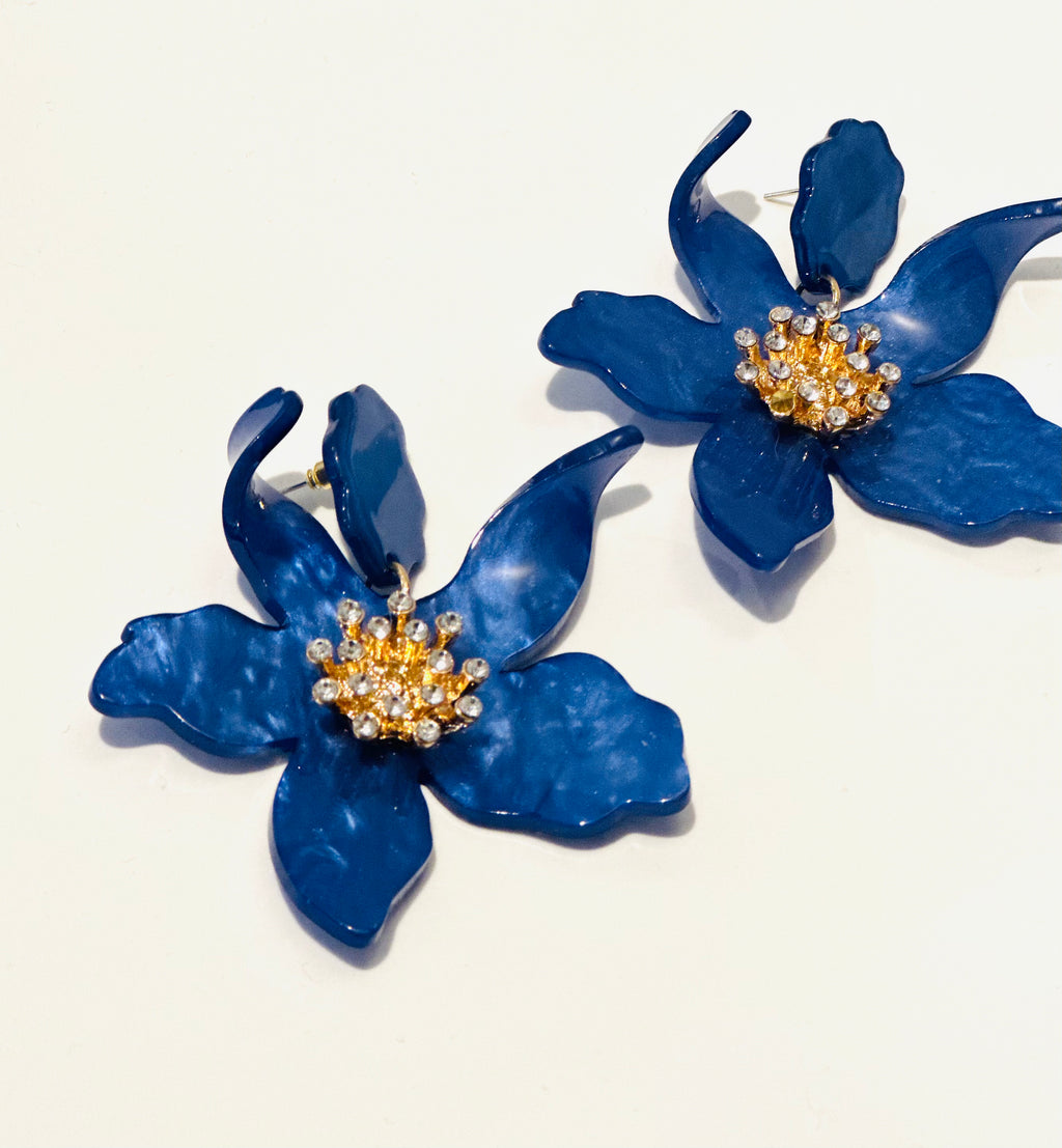 Sapphire Essence Earrings — alternate angle
