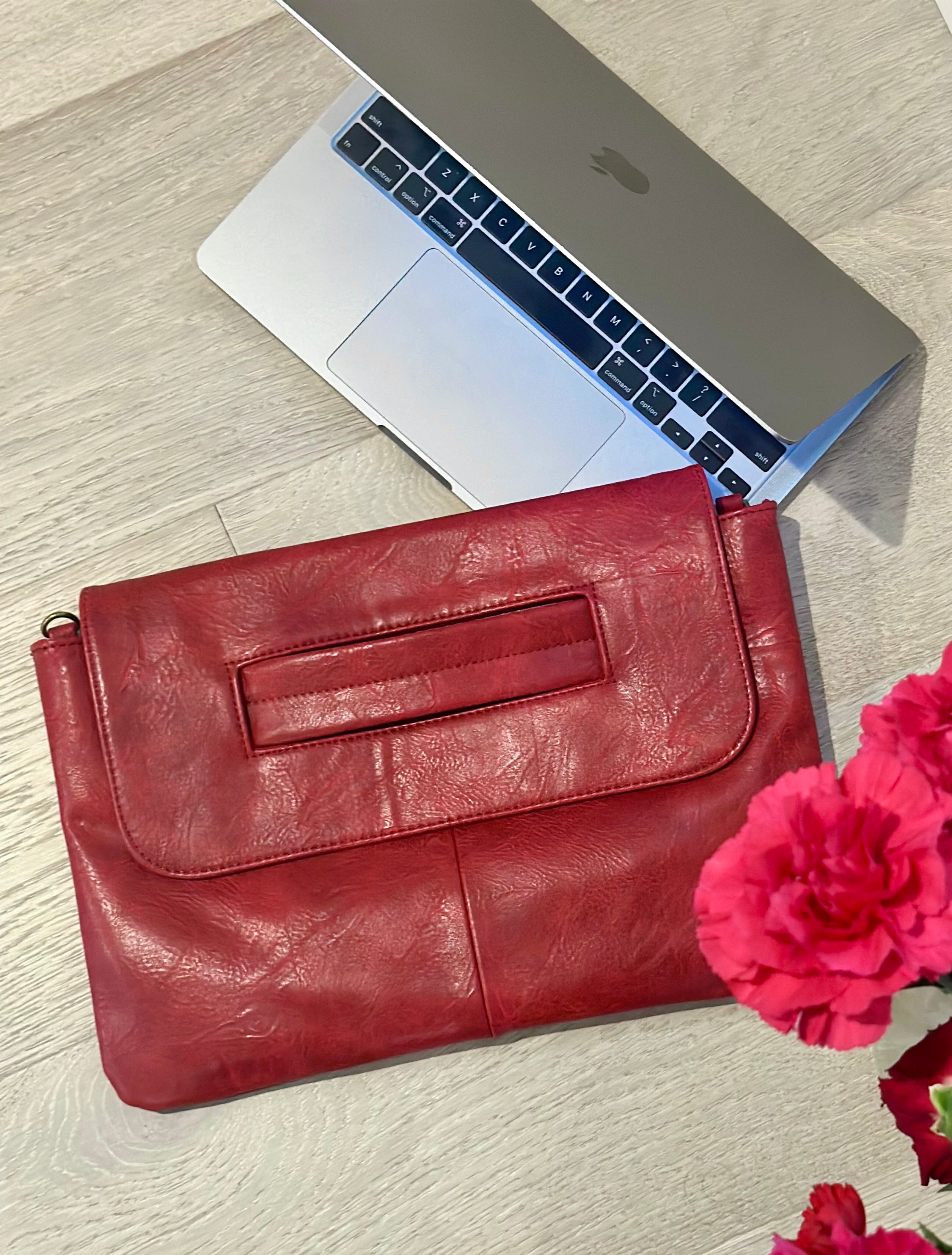 Simona vegan leather crossbody bag with adjustable strap and structured silhouette