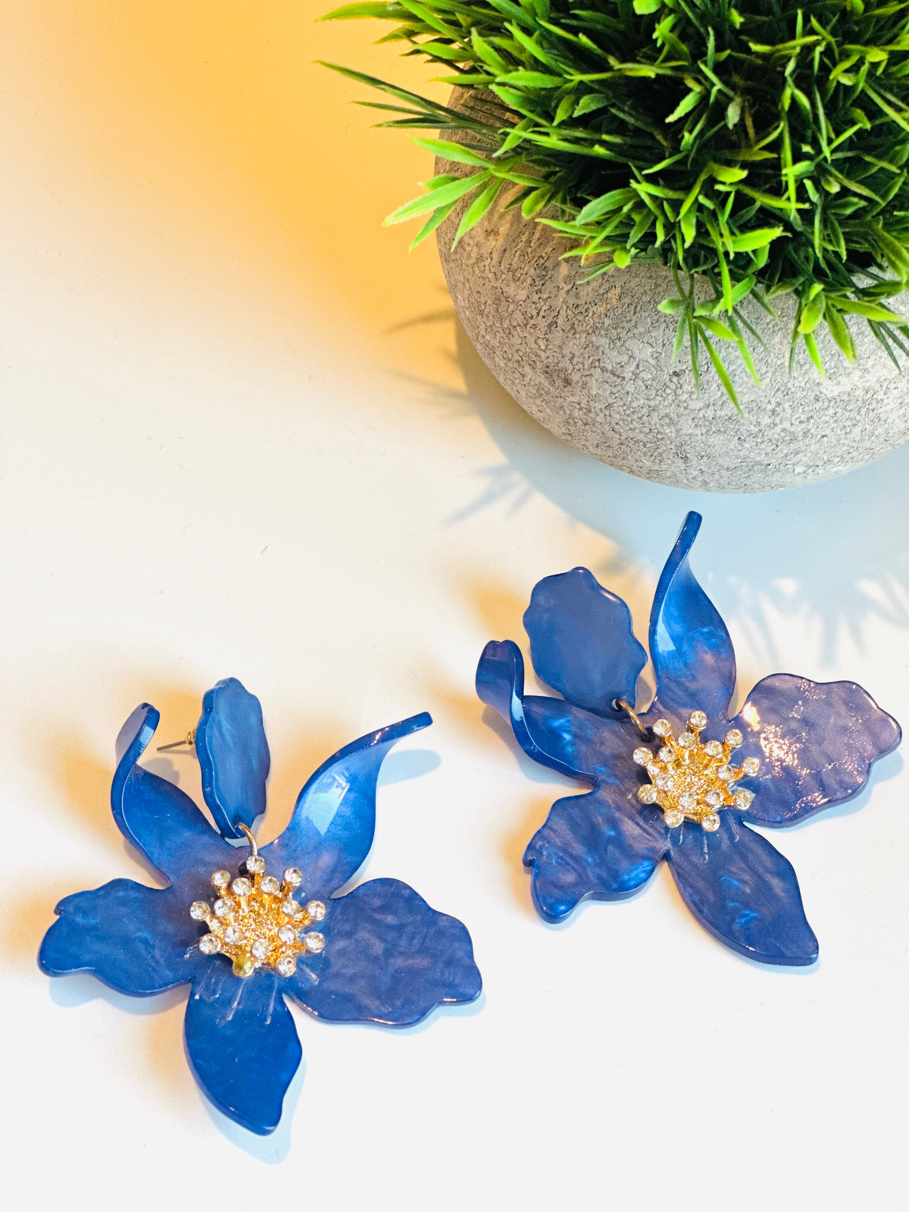 Sapphire Essence Earrings — styled view