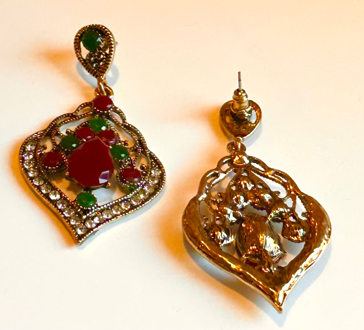 Timeless Charm Red Earrings — detail view