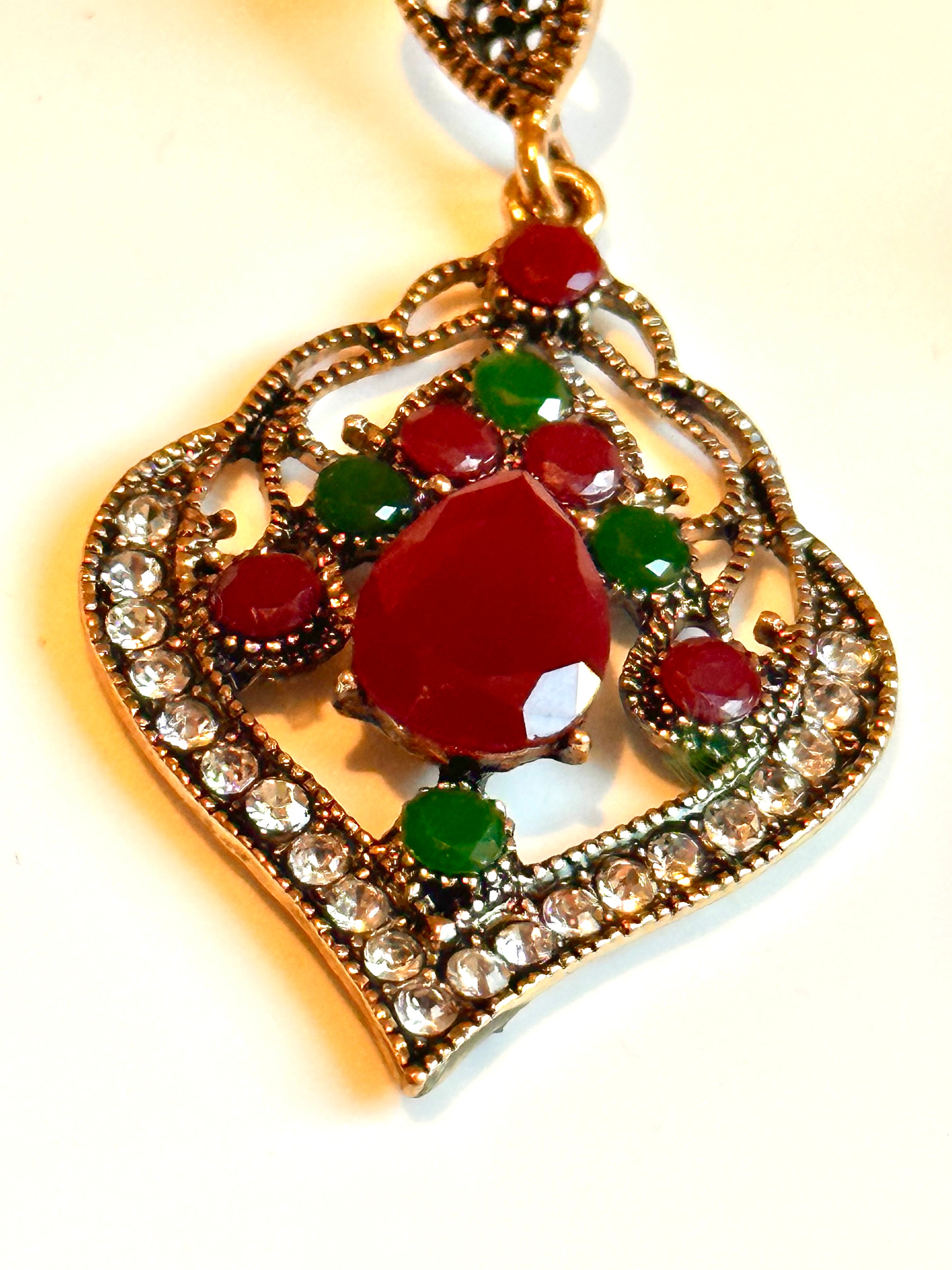 Timeless Charm Red Earrings — styled view