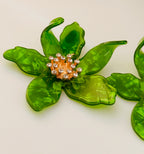 Floral Acrylic earrings — styled view