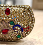 Handcrafted embellished evening purse with beaded and sequin detailing