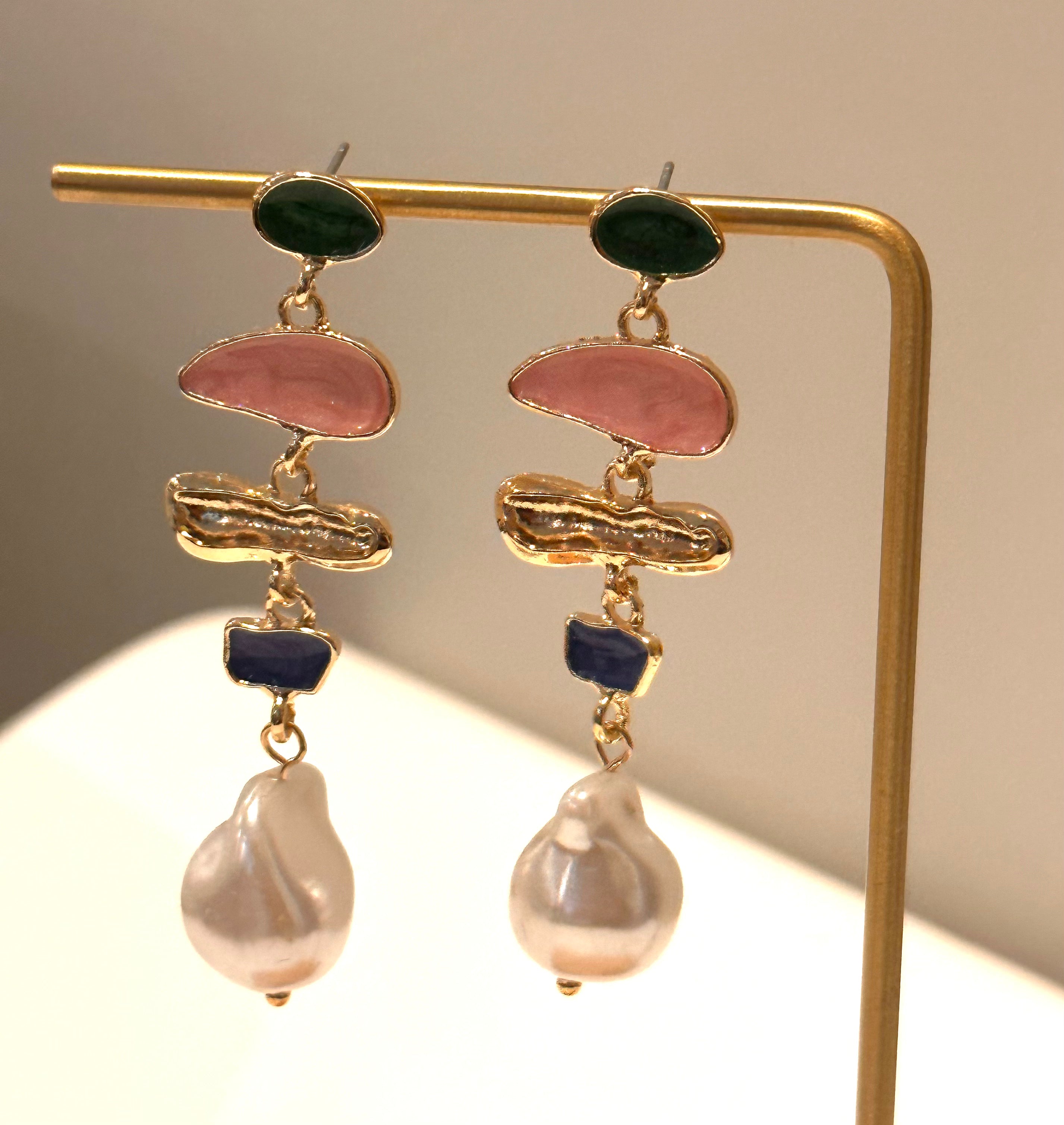 Multi-color Drop Earrings — alternate angle
