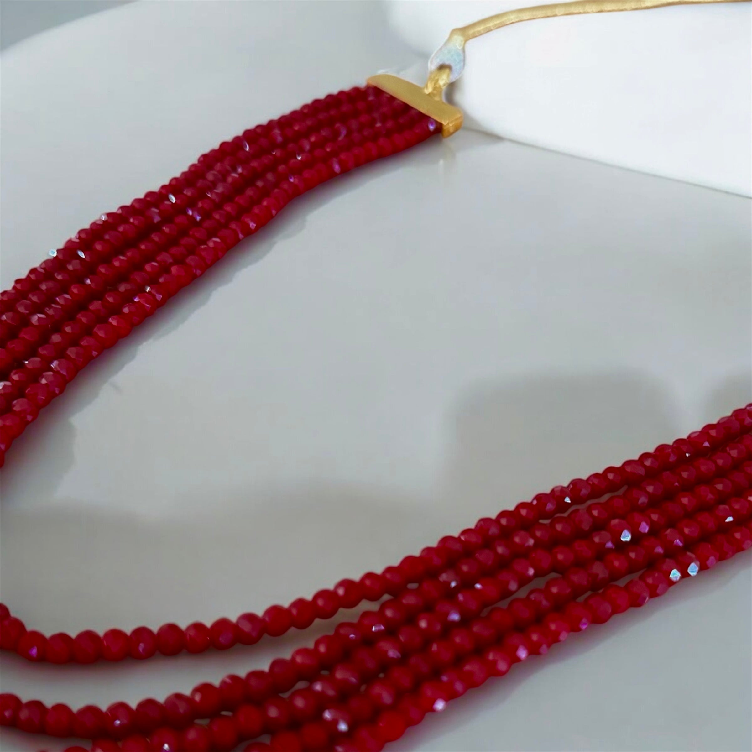 Red Onyx Necklace — alternate angle