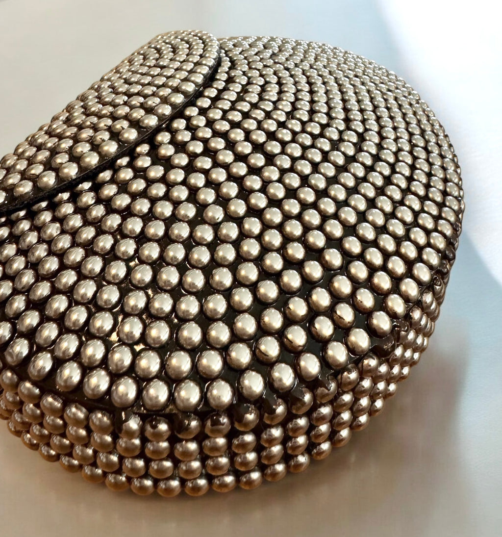 Silver Clutch Purse — styled view