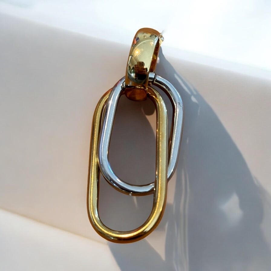 Two Tone Earrings — alternate angle