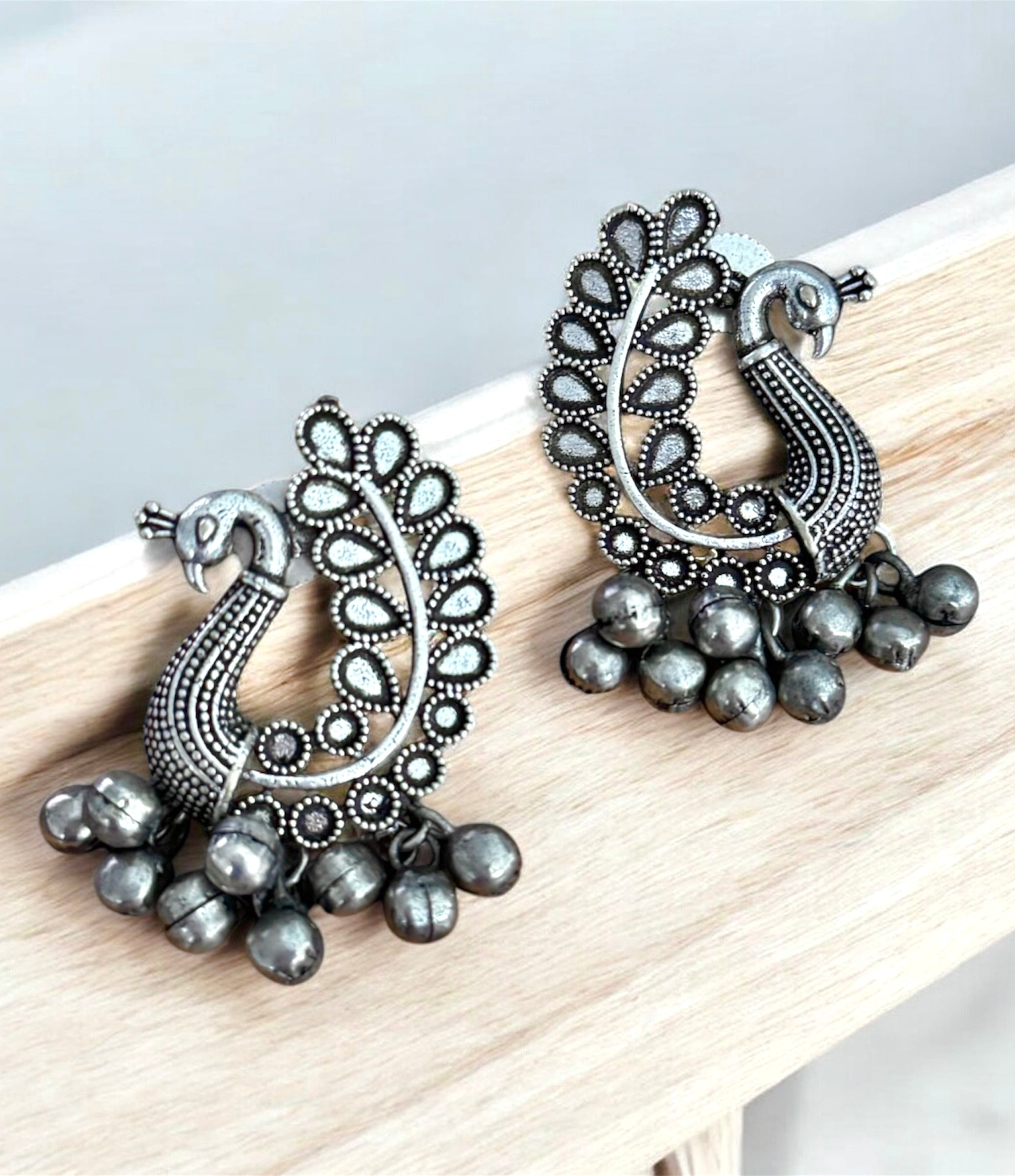Silver Stud Earrings — alternate angle