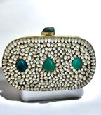 Green Bridal Clutch — alternate angle