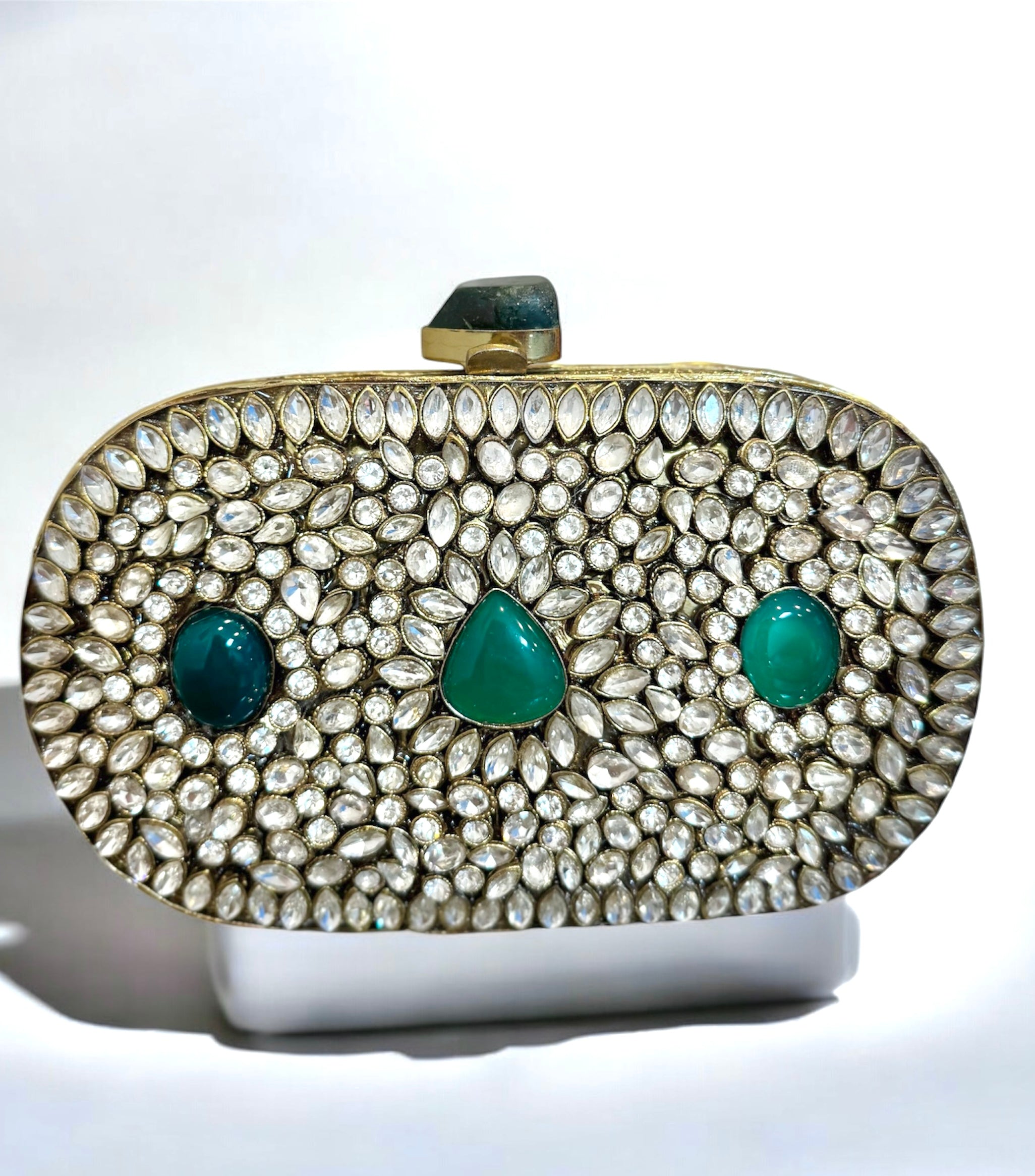 Green Bridal Clutch — alternate angle