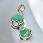 Mosaic Stone Green Necklace Set — styled view