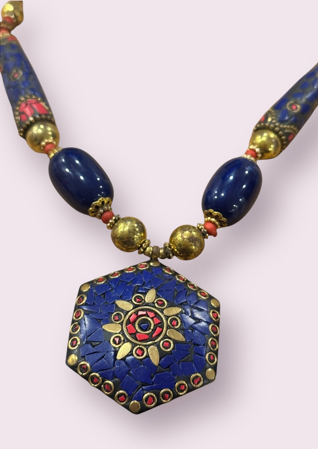 Stone Blue Necklace — alternate angle