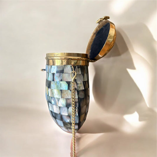 Black Mother of Pearl Clutch