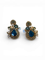 Green Stone Earrings — alternate angle