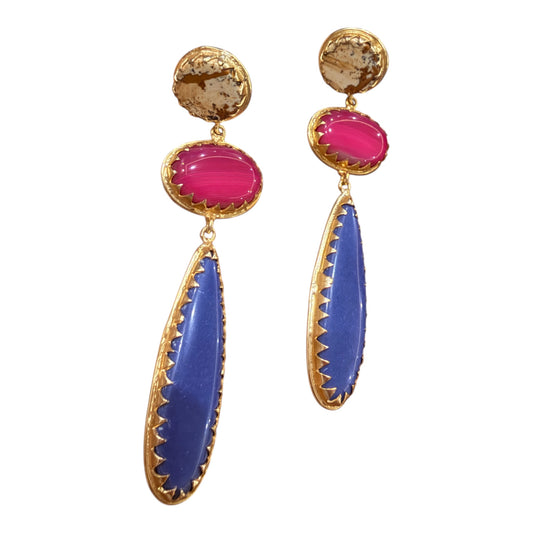 Multi color Stone Earrings