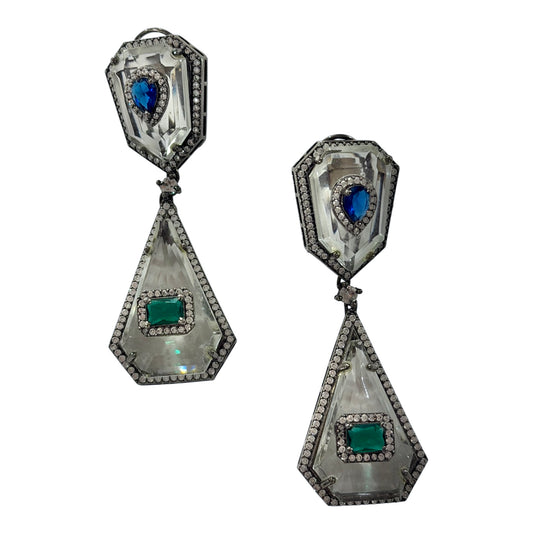 Long Crystal Earrings