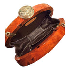 The Isla Shell & Wood Clutch