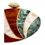 The Isla Shell & Wood Clutch
