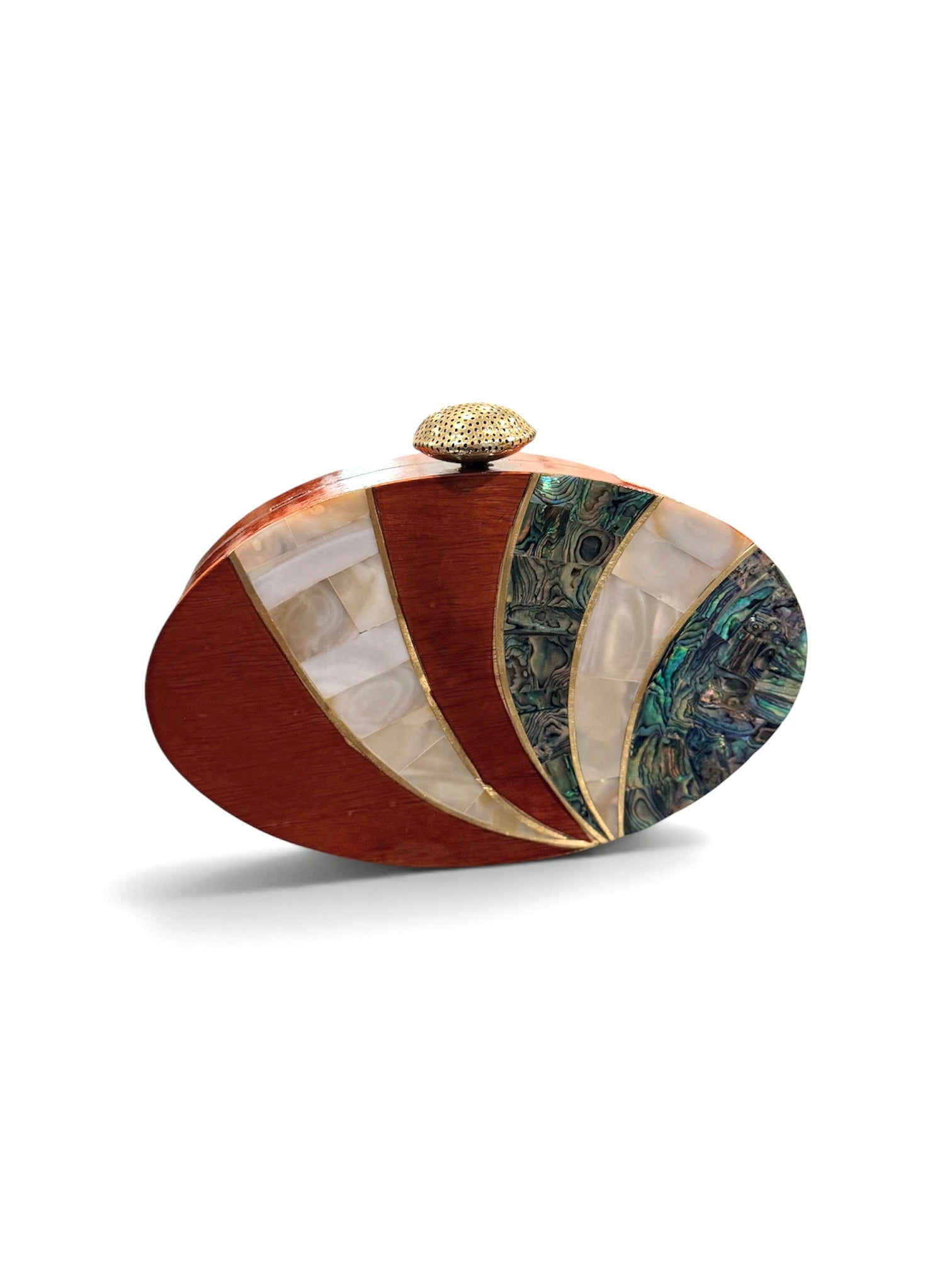 The Isla Shell & Wood Clutch