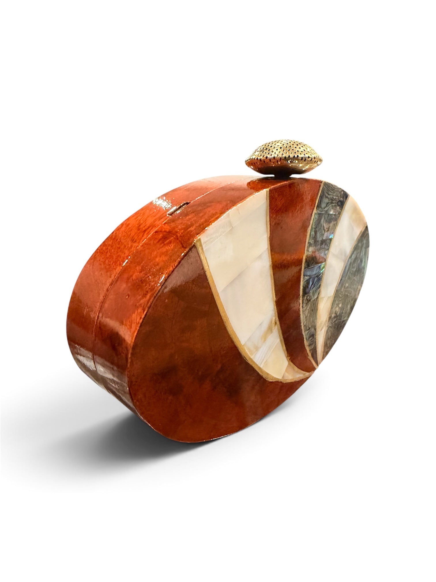 The Isla Shell & Wood Clutch