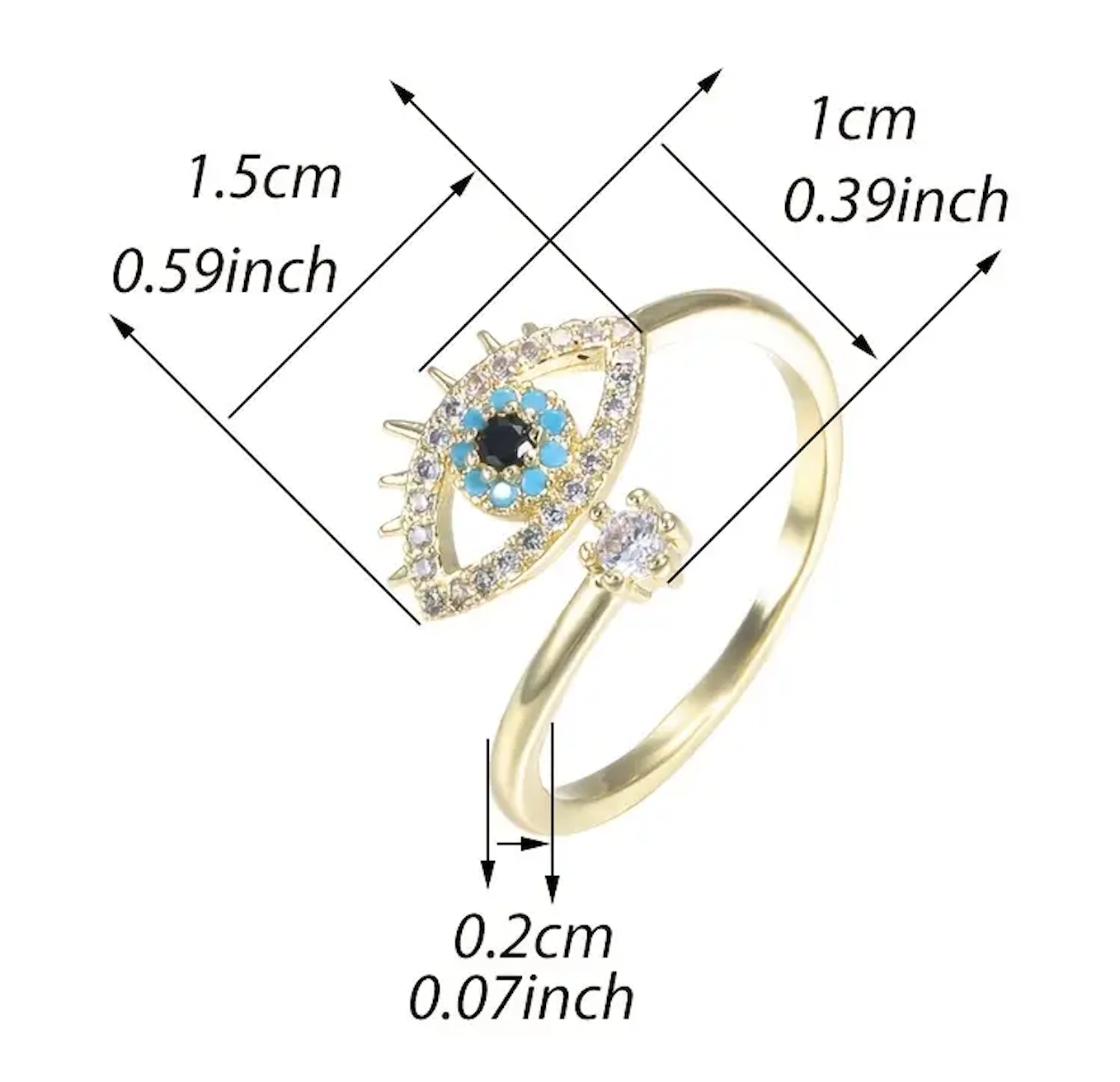 Evil Eye Ring — styled view
