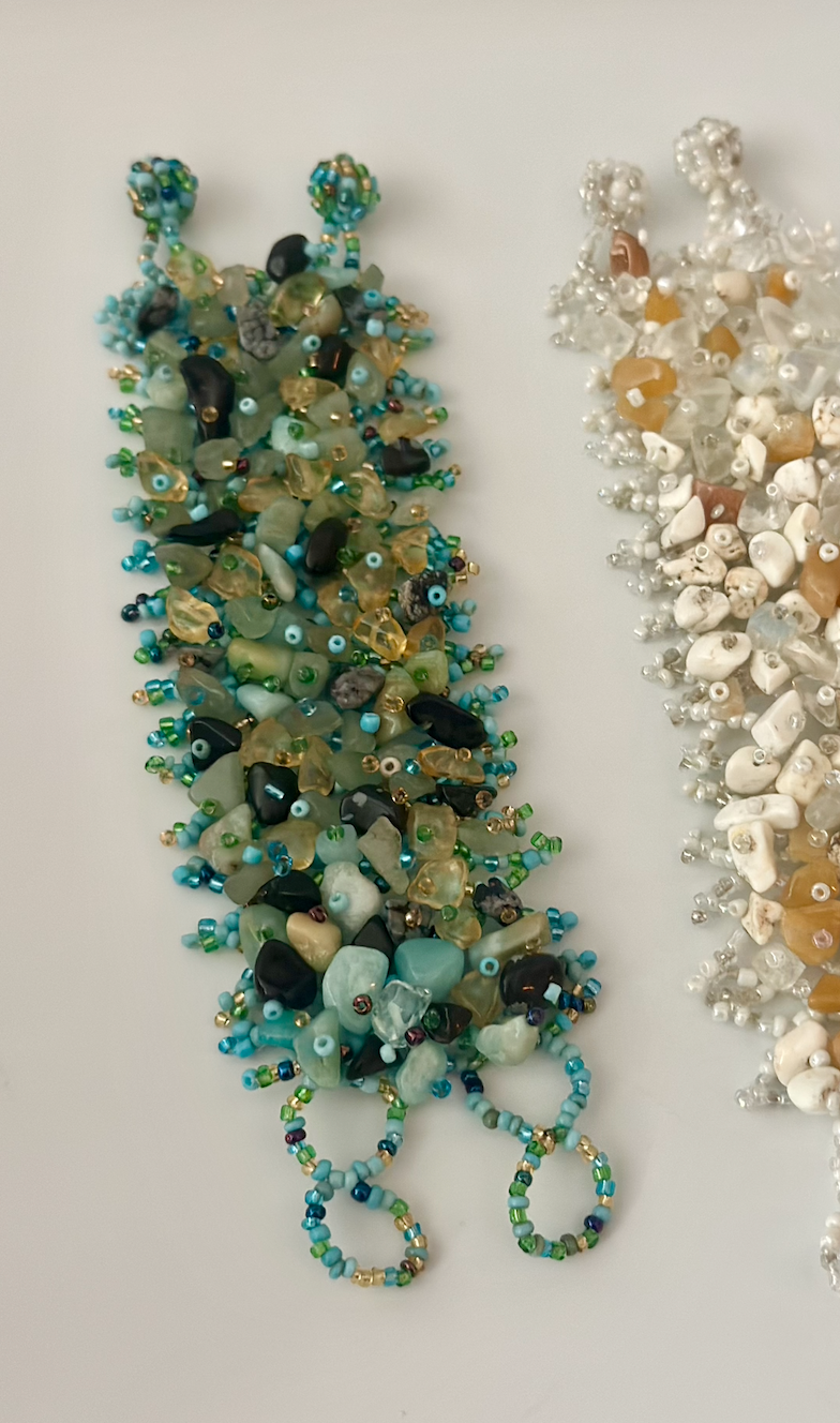 Handmade Turquoise Stone bracelet — alternate angle