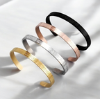 Ayatul Kursi cuff bracelet with Arabic calligraphy engraving in gold-plated metal