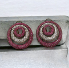 Pink Earrings — detail view