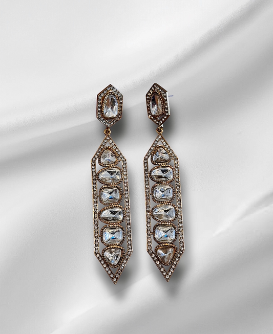 Long Kundan Earrings
