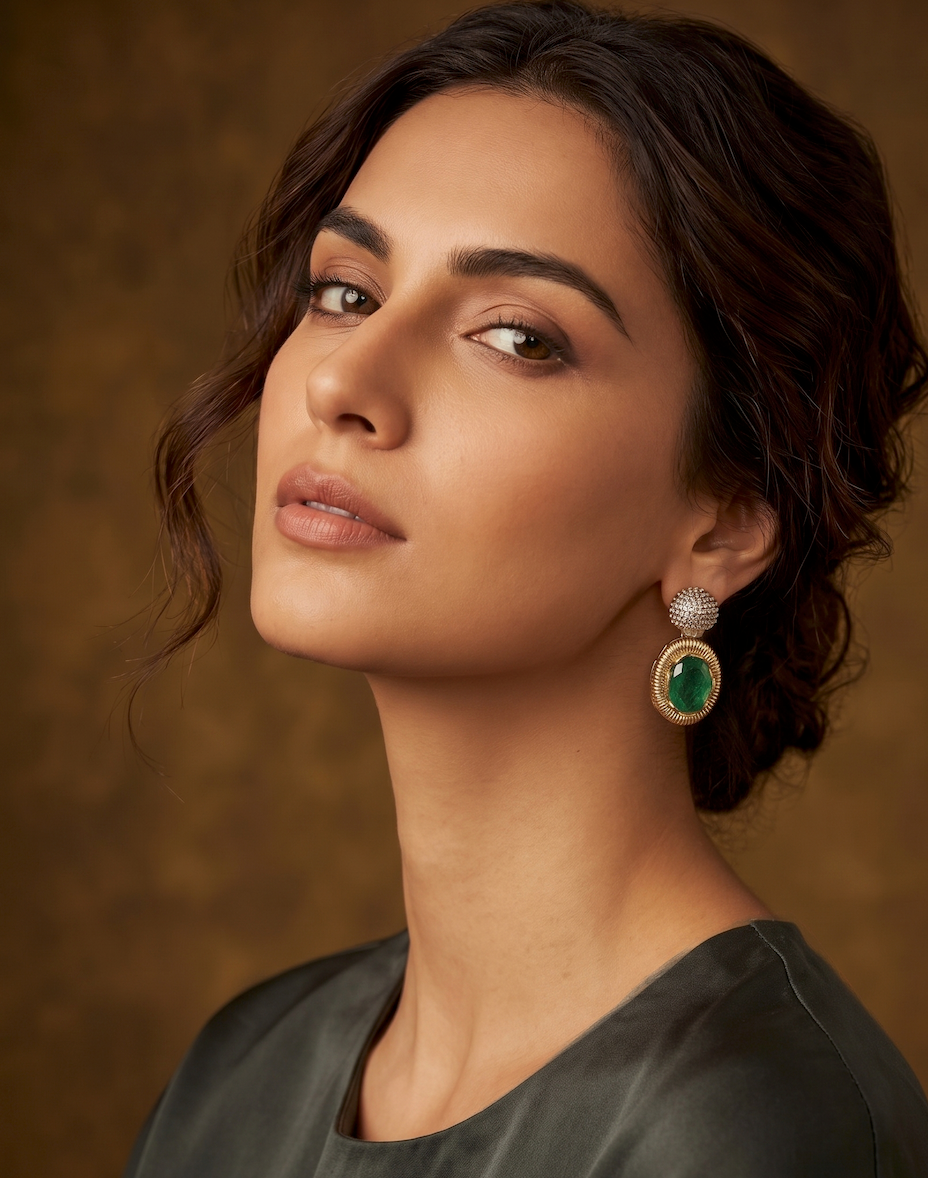 Vintage Emerald Statement Set — alternate angle