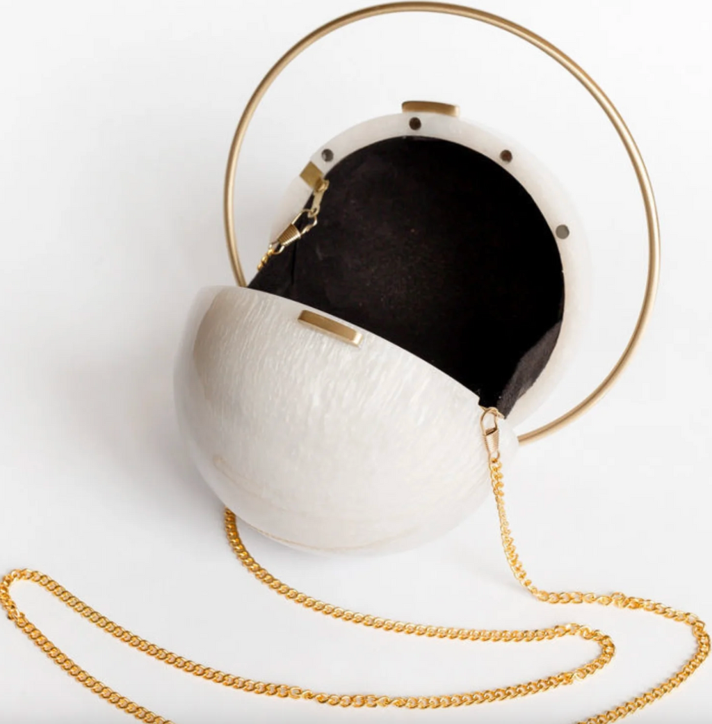 Sphere Evening Clutch — styled view