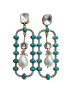 Midnight Pearl Drop Earrings — alternate angle