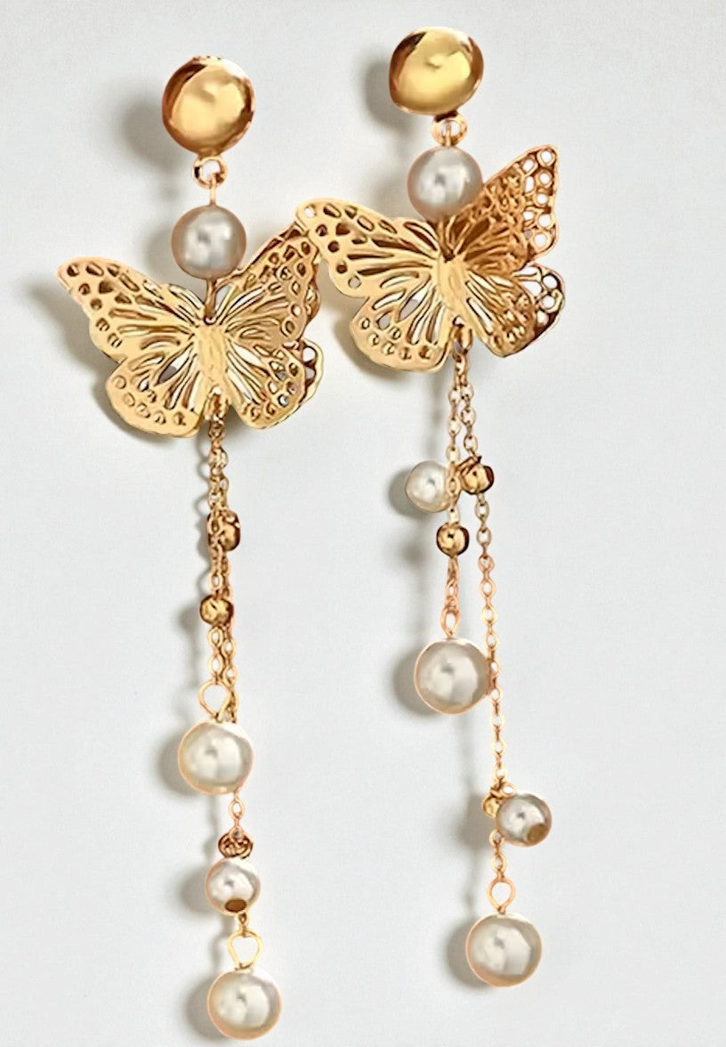 Butterfly Earrings — alternate angle