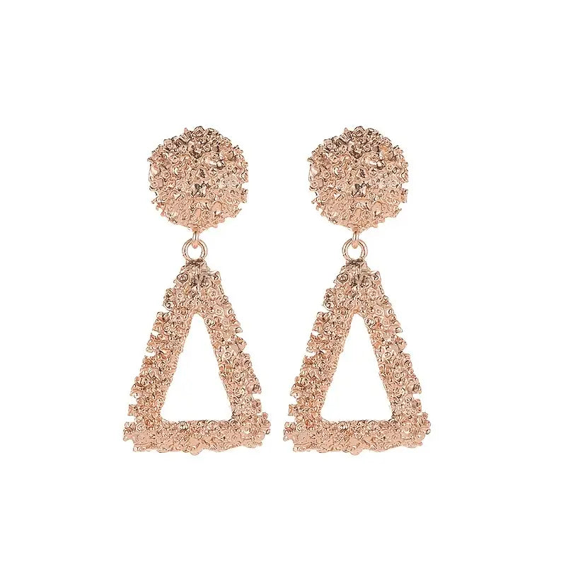 Frosted Triangle Earrings — alternate angle